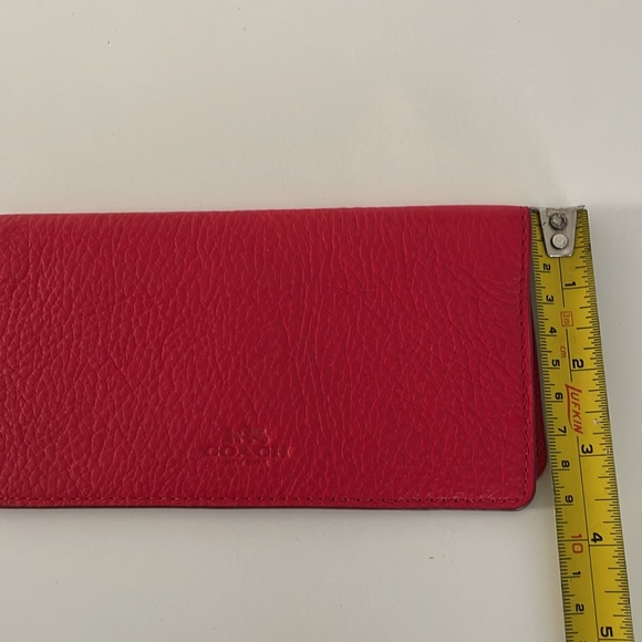 Coach red leather bills wallet - 2 pockets - Picture 9 of 11